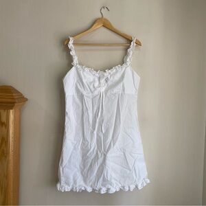 Betsey Johnson x  Urban Outfitters White Ruffled Mini Dress